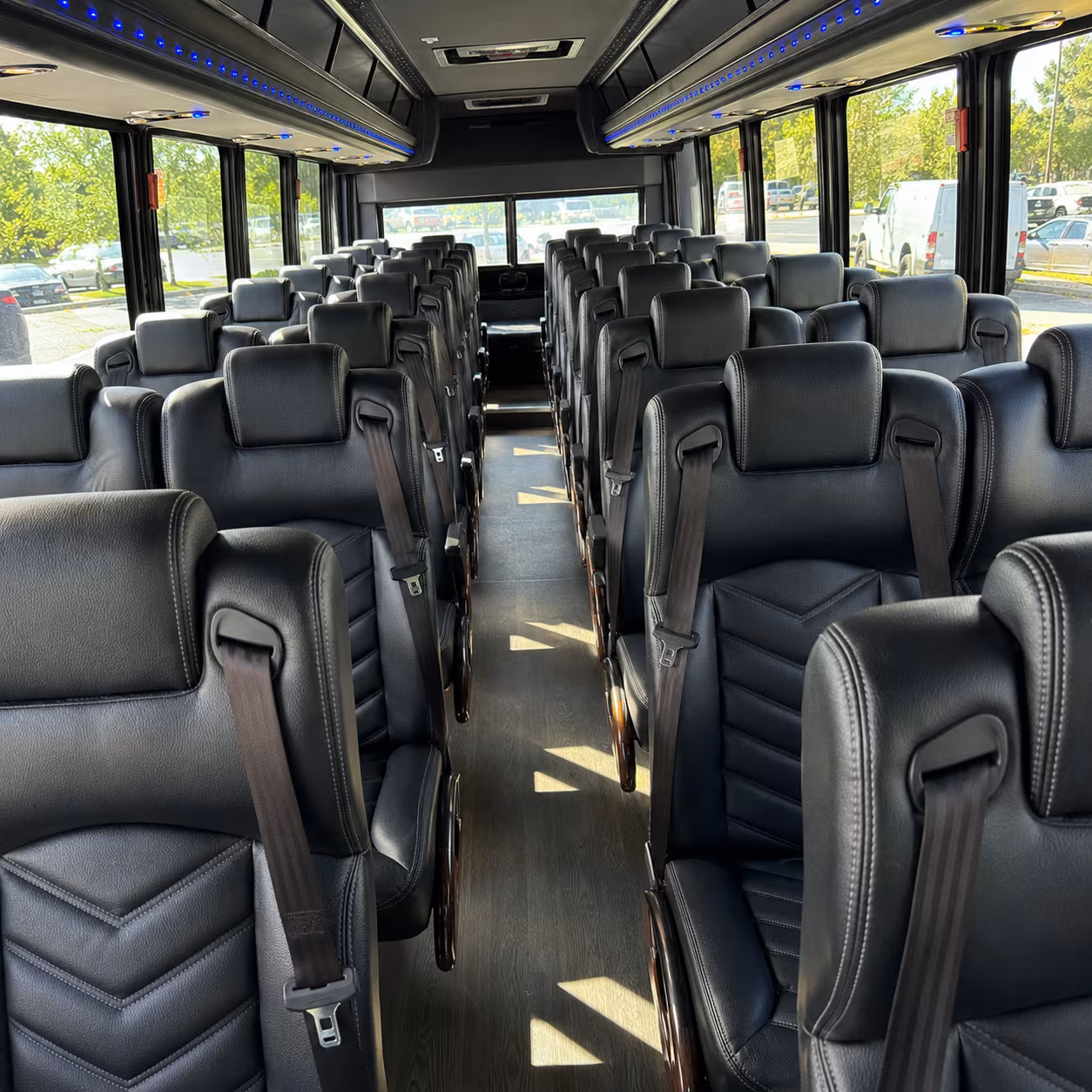 corporate wine tour buses around the san pasqual valley
