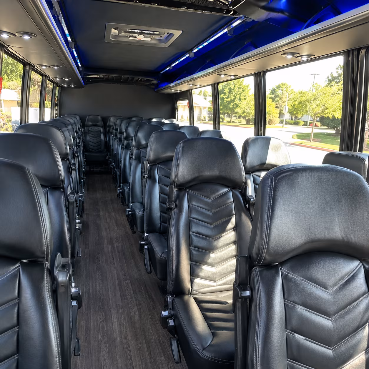 escondido 25 passenger minibus interior