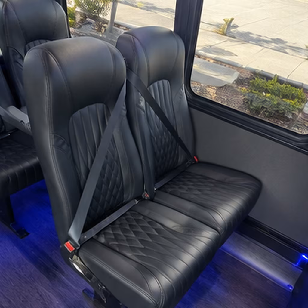escondido 28 passenger minibus inside