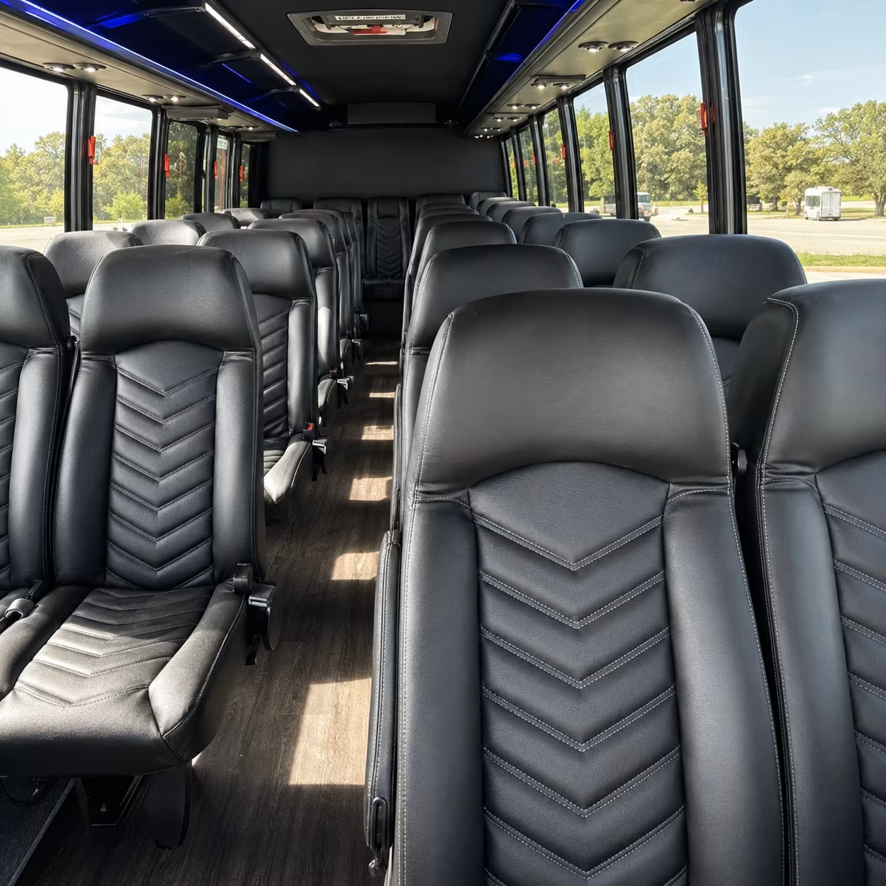 escondido 28 passenger minibus interior