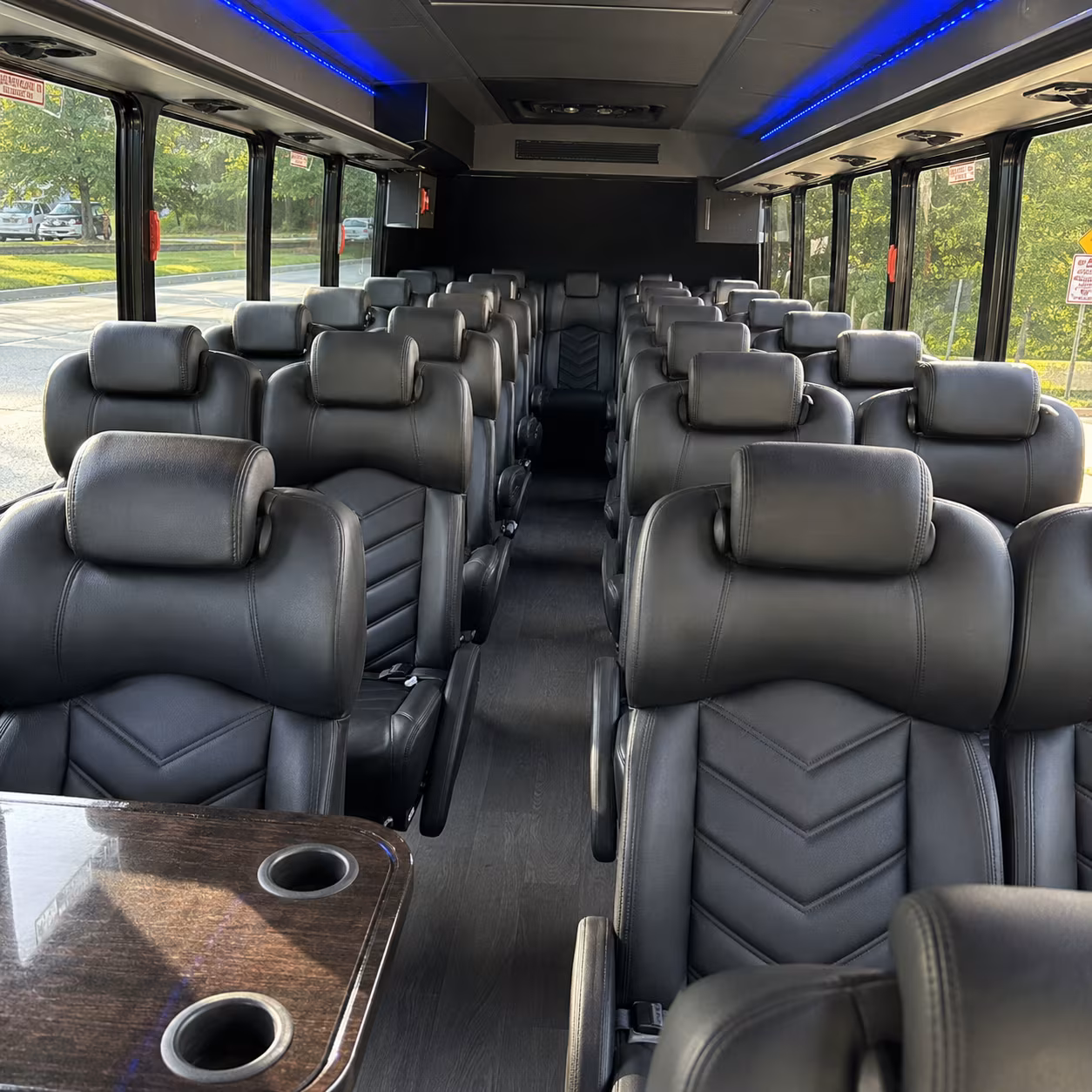 escondido 35 passenger minibus interior