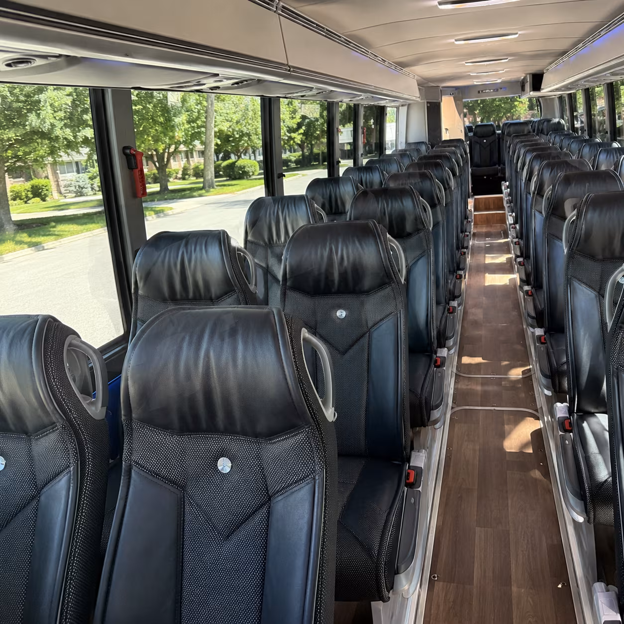 escondido 56 passenger charter bus interior